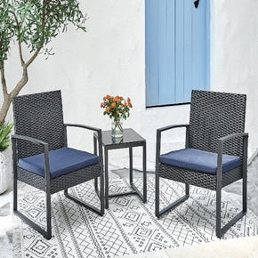 SEAGULL Outdoors Patio 3 Piece Set Charcoal Grey MLM-210988 (7408943628377)