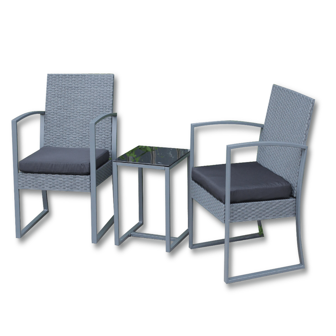 SEAGULL Patio Sets Seagull Torino Bistro Set Grey Rattan Look (7397650268249)