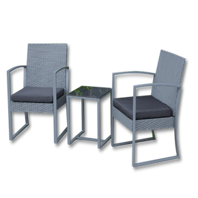 SEAGULL Patio Sets Seagull Torino Bistro Set Grey Rattan Look (7397650268249)