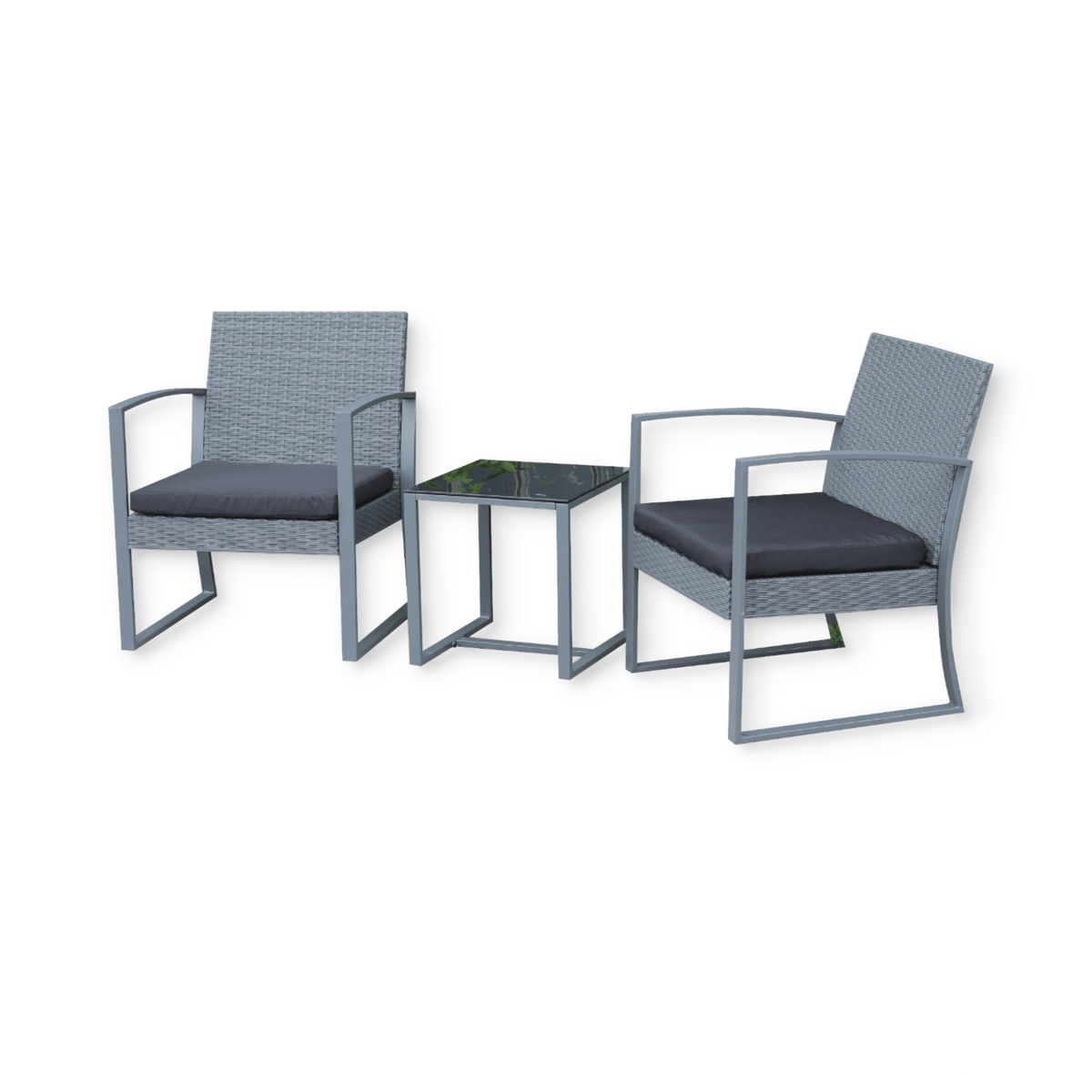 SEAGULL Patio Sets Seagull Torino Bistro Set Grey Rattan Look SPF-TOR (7397650268249)