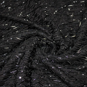 SEQUINS Dress Fabrics Black Noliah Sequin 150cm (7810312831065)
