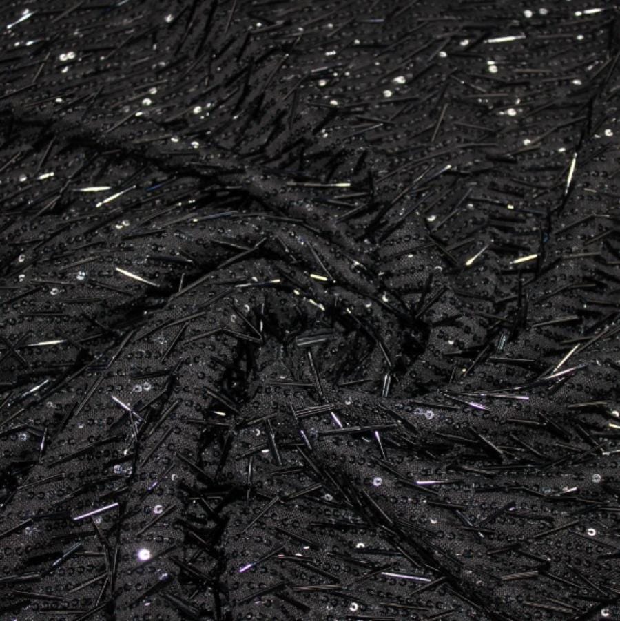 SEQUINS Dress Fabrics Black Noliah Sequin 150cm (7810312831065)