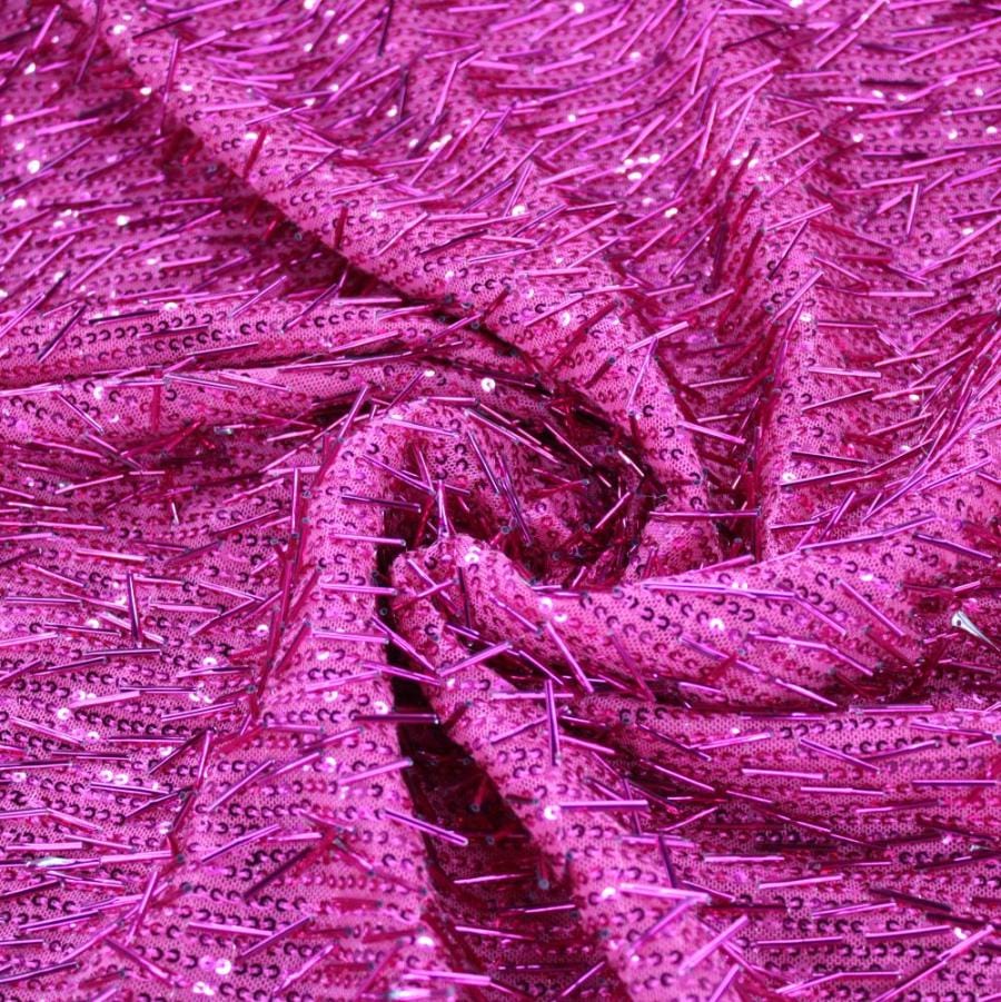 SEQUINS Dress Fabrics Cerise Noliah Sequin 150cm (7810312831065)