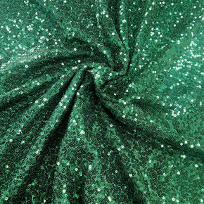 SEQUINS Dress Fabrics Euro Sequin Fabric Bottle Green 130cm (7490939781209)