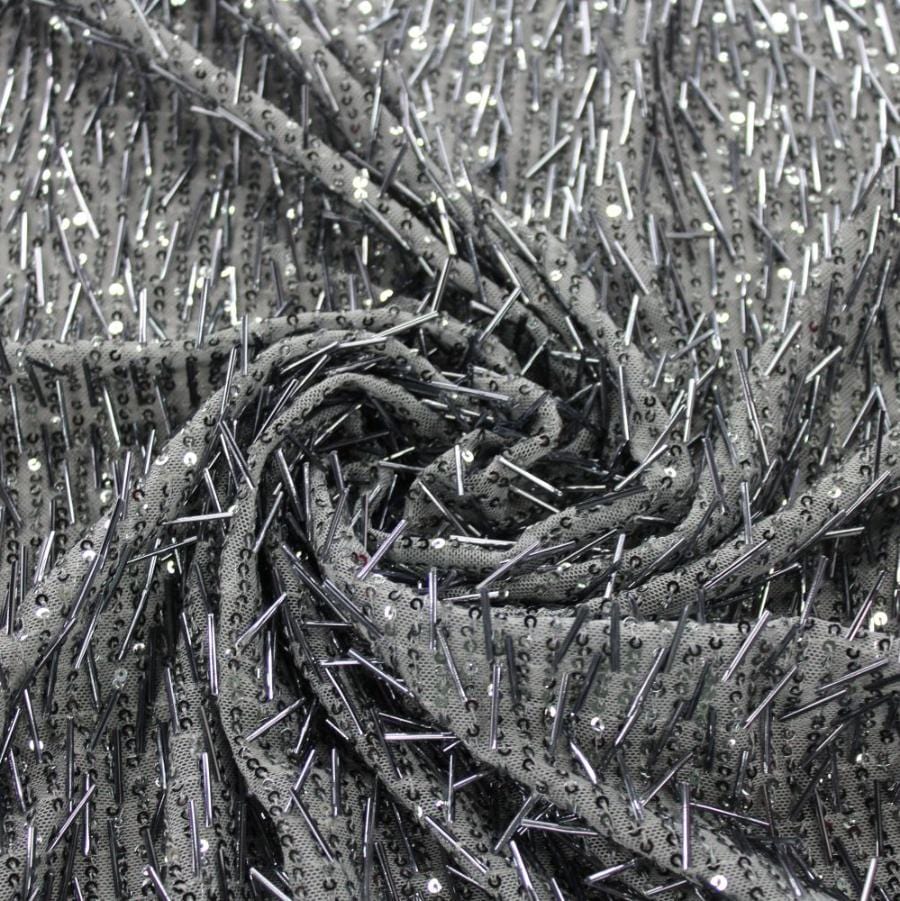 SEQUINS Dress Fabrics Grey Noliah Sequin 150cm (7810312831065)