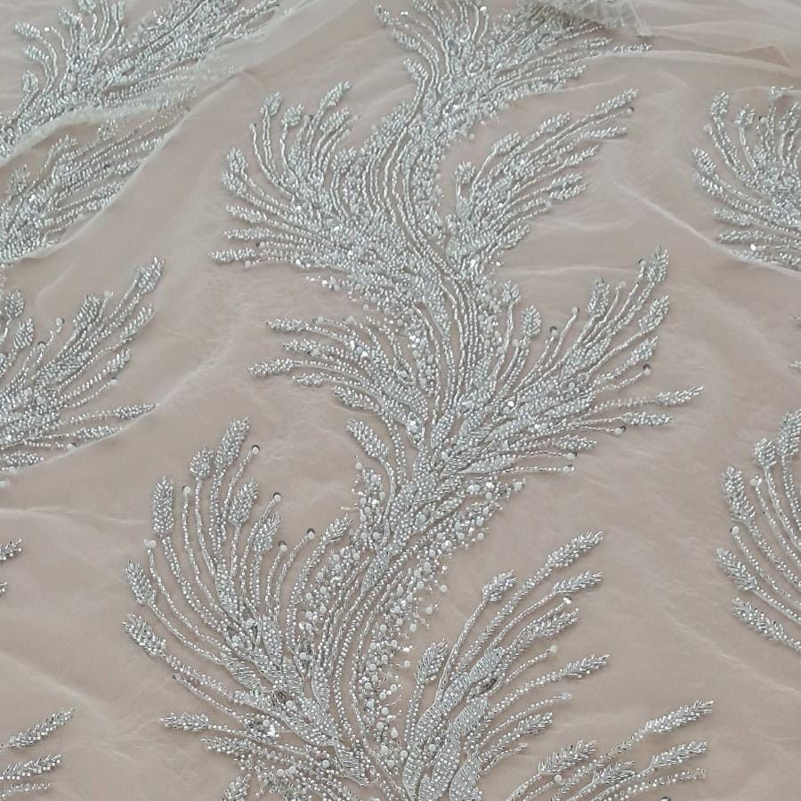 SEQUINS Dress Fabrics Taupe Malika Sequin 150cm