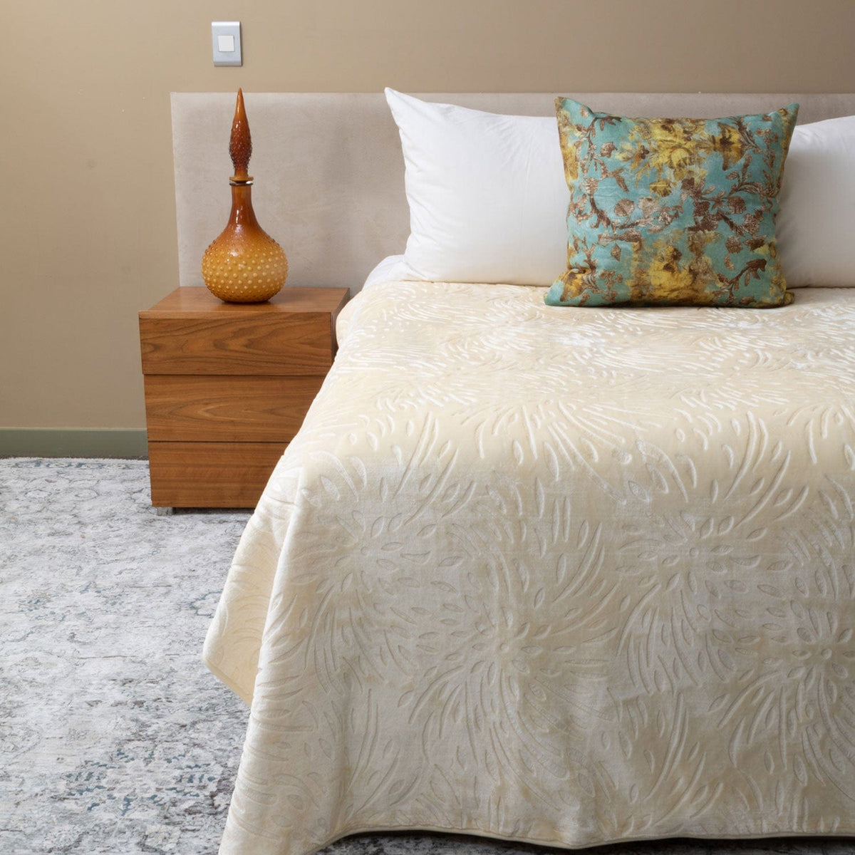 Sesli blanket Sesli London Faux 1 Ply Blanket Mink Queen BK155 (7308123111513)