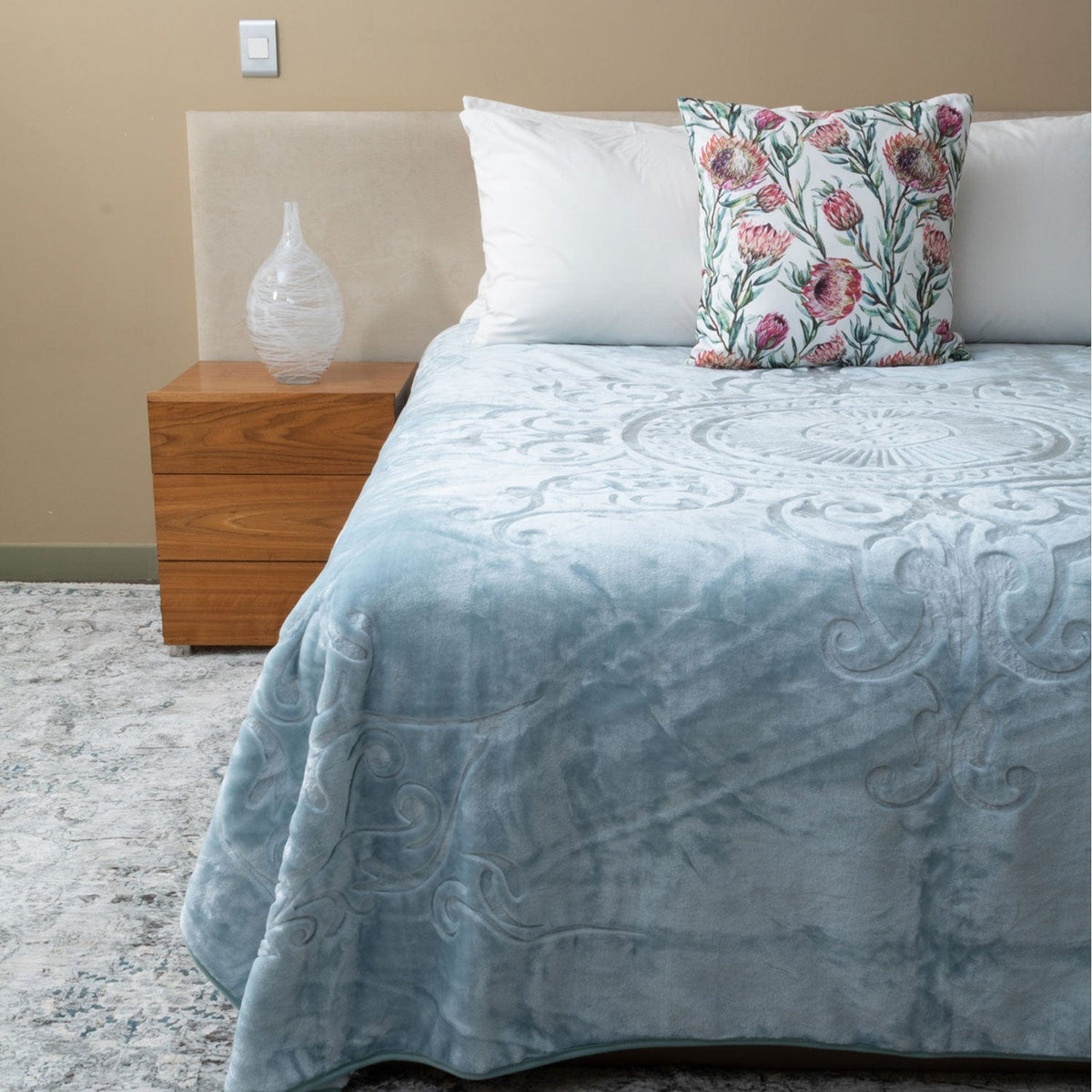 Sesli blanket Sesli London Faux 1 Ply Blanket Mink Queen BK155 (7308123111513)