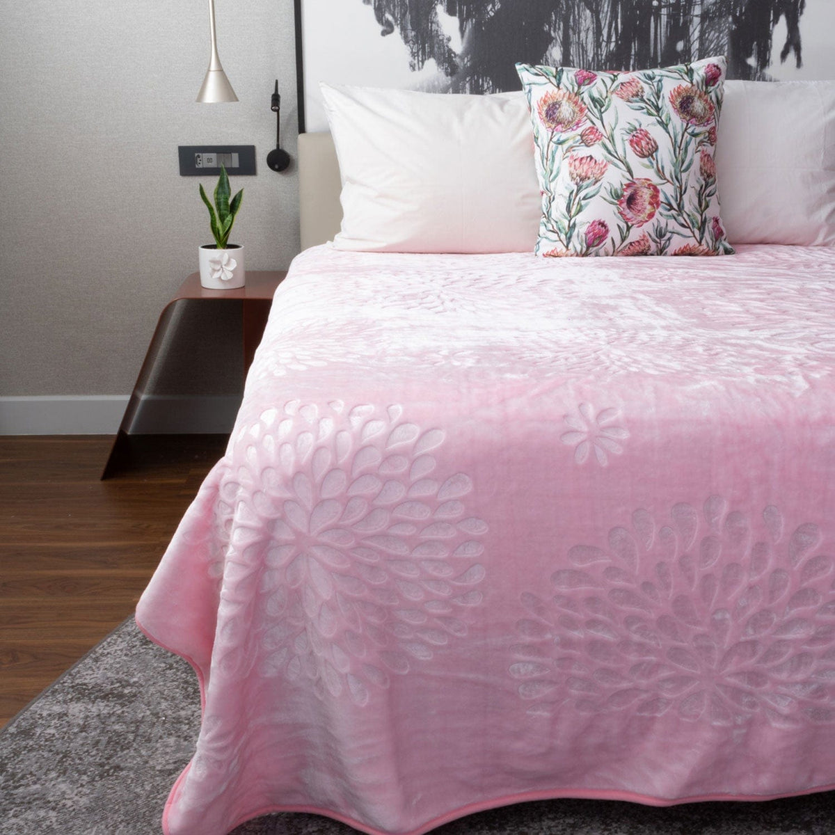 Sesli blanket Sesli London Faux 1 Ply Blanket Mink Queen BK155 (7308123111513)