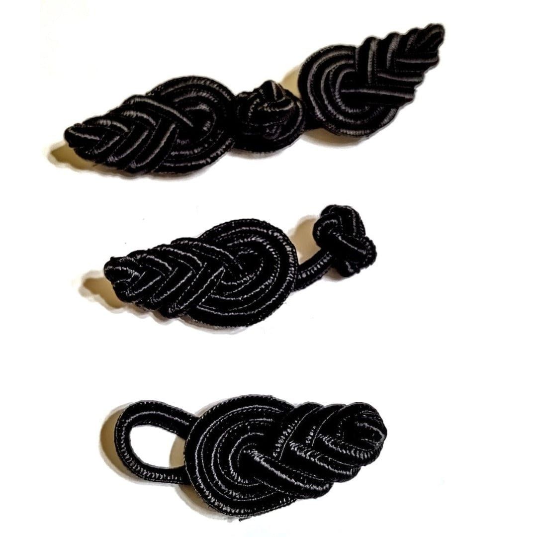 SEWING ACCESSORIES Habby Black Knotted Frog Closure  FR6000