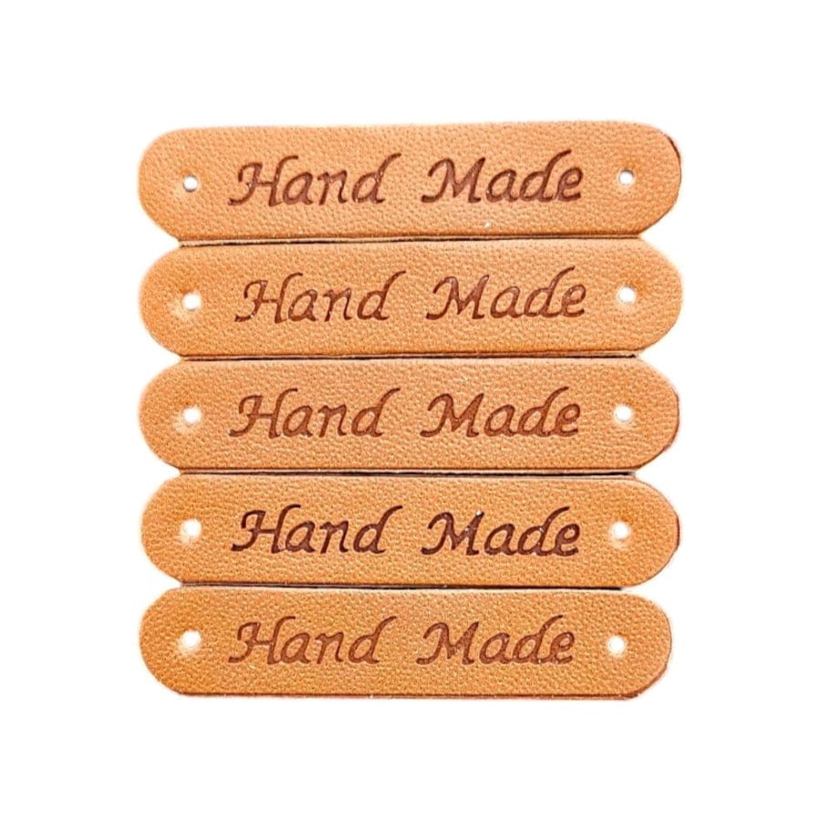 SEWING ACCESSORIES Habby Plain Handmade 5pc Leather Tag