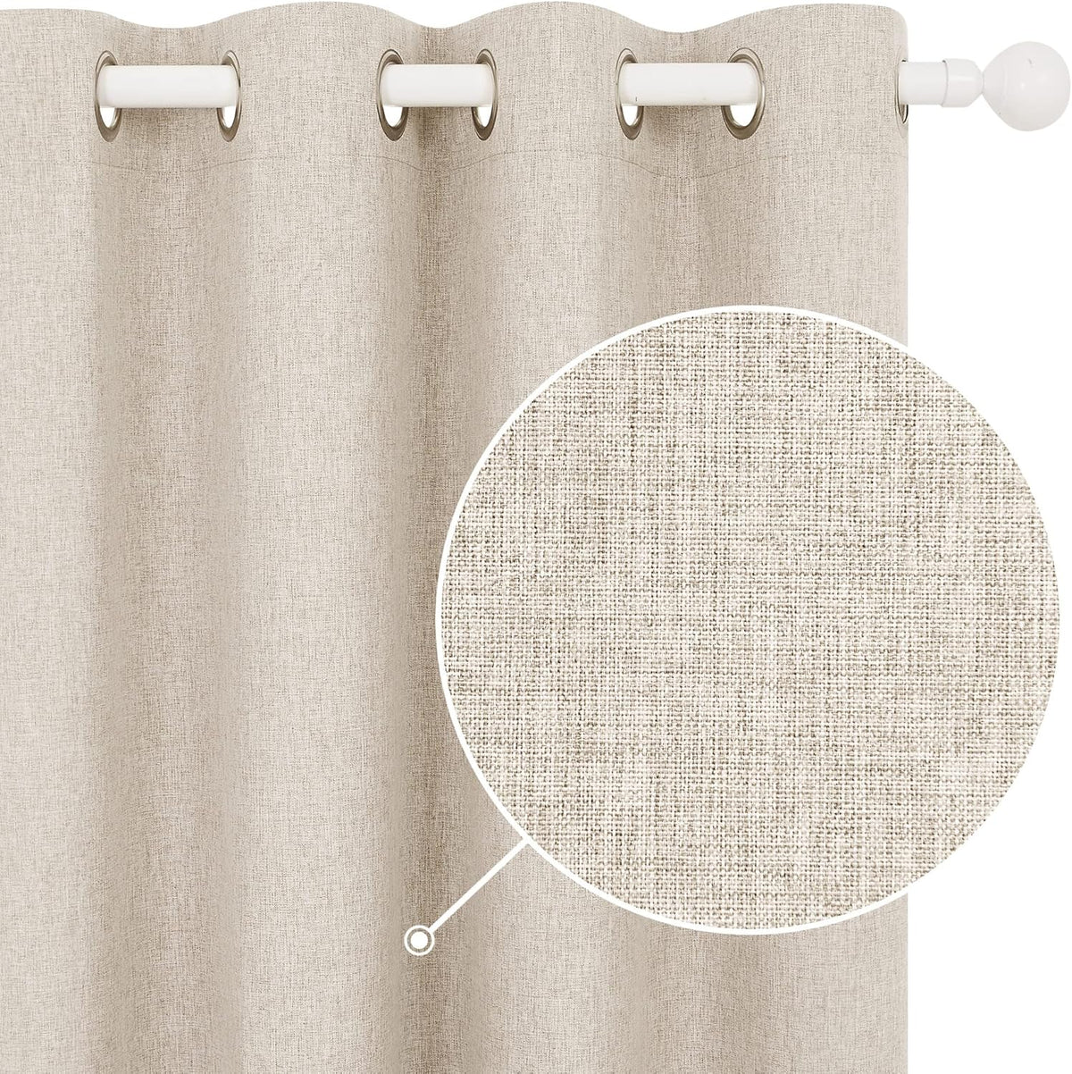 SH EYELET CURTAIN 230 X 220 CM SH Daloa Blockout Eyelet Curtain Ready Made Linen RMET001EB2