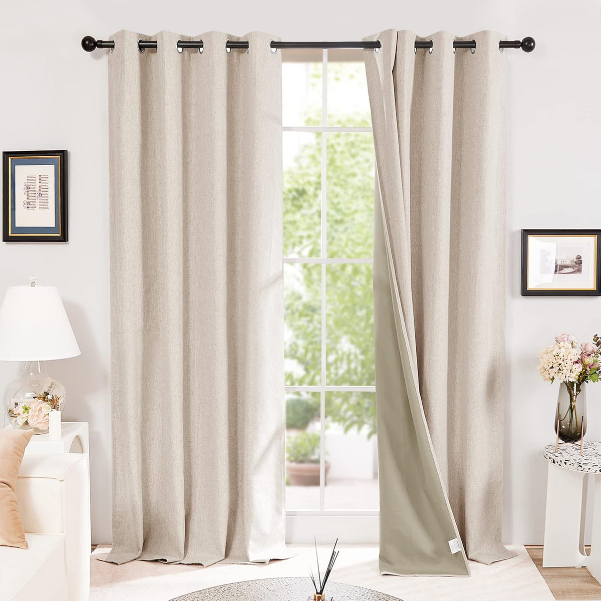 SH EYELET CURTAIN SH Daloa Blockout Eyelet Curtain Ready Made Linen RMET001EB2