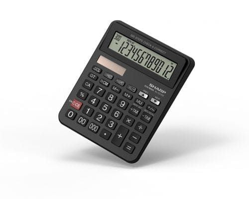 SHARP CALCULATOR Sharp Desk 12 Digit Calculator EL-CC12D