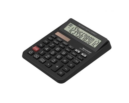 SHARP CALCULATOR Sharp Desk 12 Digit Calculator EL-CC12D