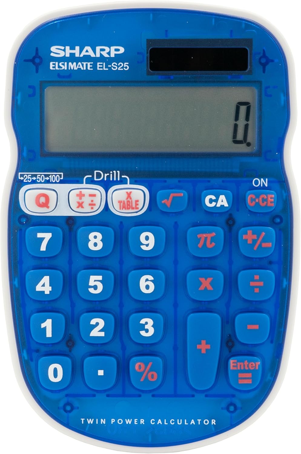 SHARP CALCULATOR Sharp Mental Maths Calculator Blue EL-S25