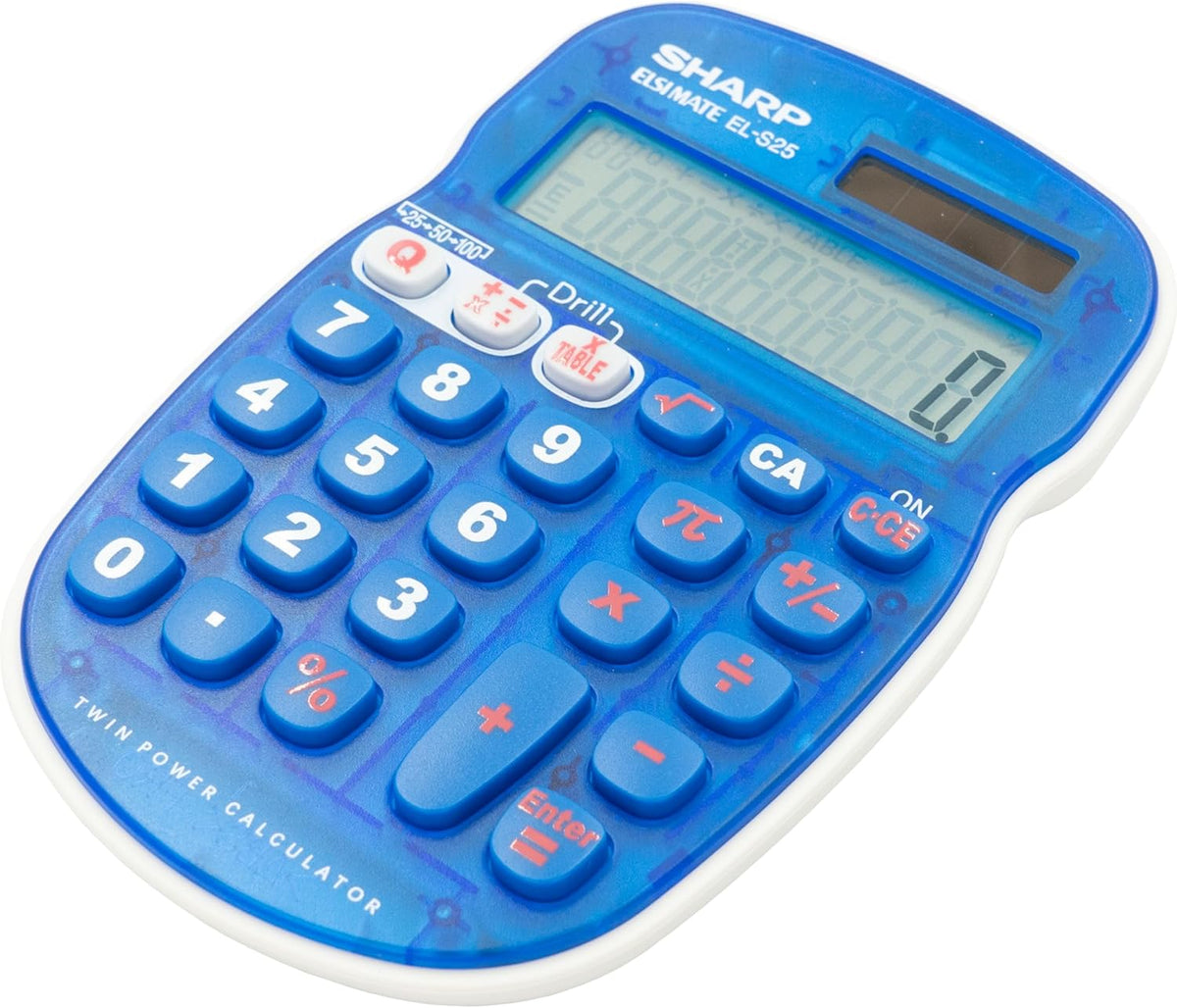 SHARP CALCULATOR Sharp Mental Maths Calculator Blue EL-S25