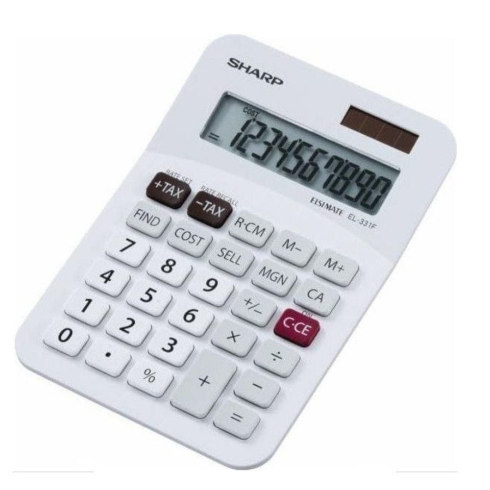 SHARP CALCULATOR Sharp Mini Desktop Twin Power Calculator 10 Digit EL331FB