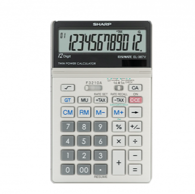 SHARP CALCULATOR Sharp Semi Desk 12 Digit Calculator EL-387V