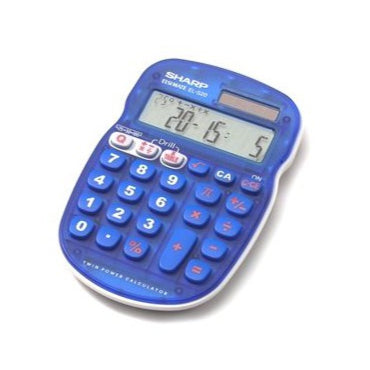 Sharp Mental Maths Calculator Blue EL-S25