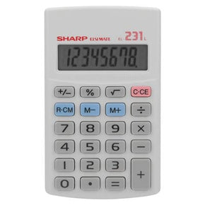 SHARP Tech & Office Sharp Basic 8 Digit Calculator EL231LB (7396899356761)
