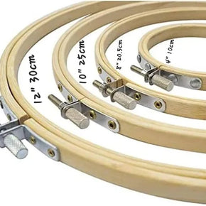Bamboo Embroidery Hoop Assorted Sizes