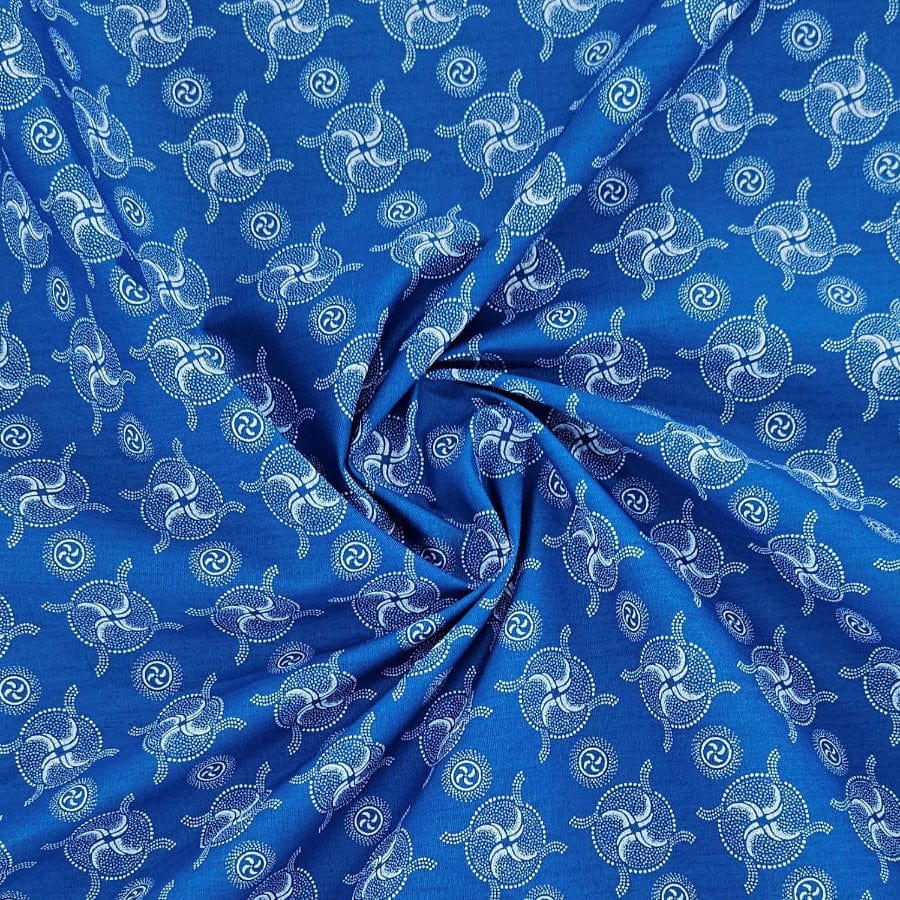 SHWE SHWE Dress Fabrics Blue Single Sided Shwe Shwe 150cm