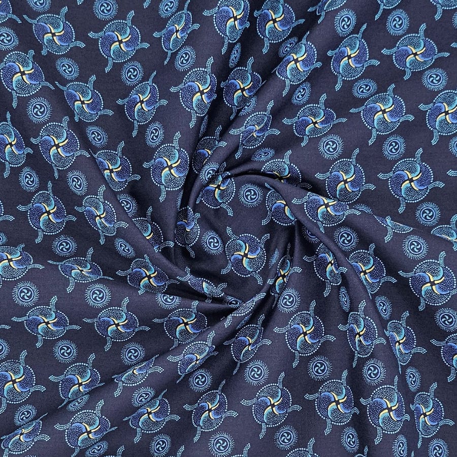 SHWE SHWE Dress Fabrics Navy 1 Single Sided Shwe Shwe 150cm