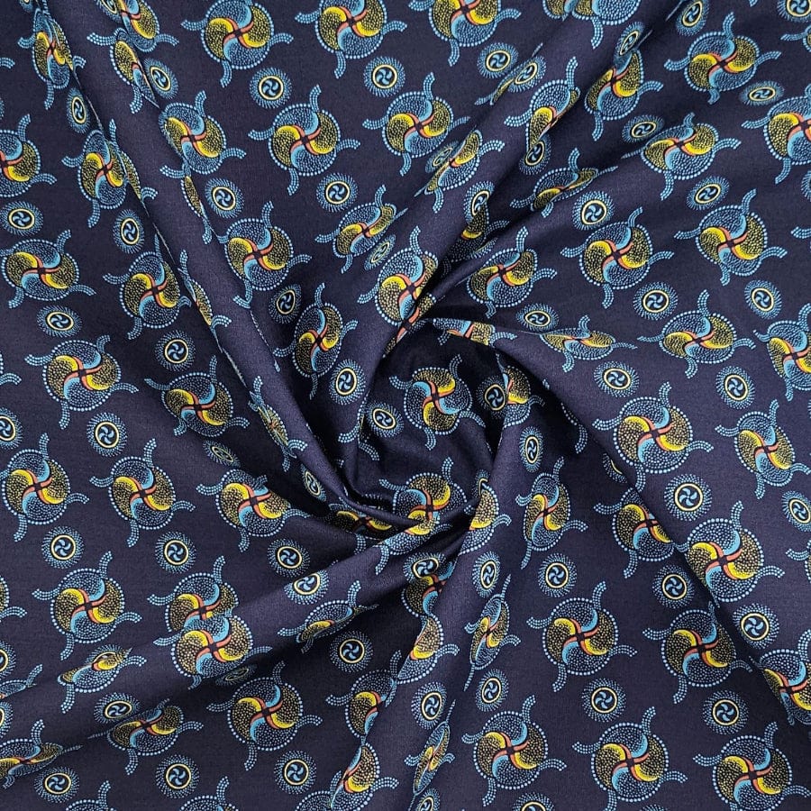 SHWE SHWE Dress Fabrics Navy 4 Single Sided Shwe Shwe 150cm