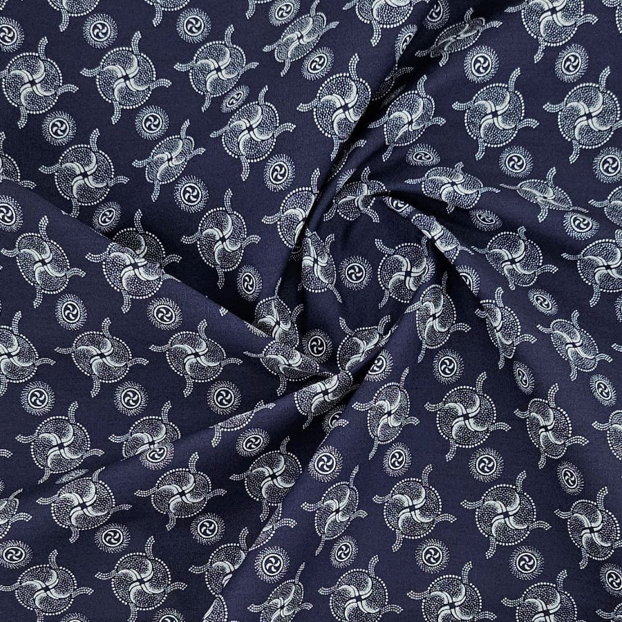 SHWE SHWE Dress Fabrics Navy Single Sided Shwe Shwe 150cm