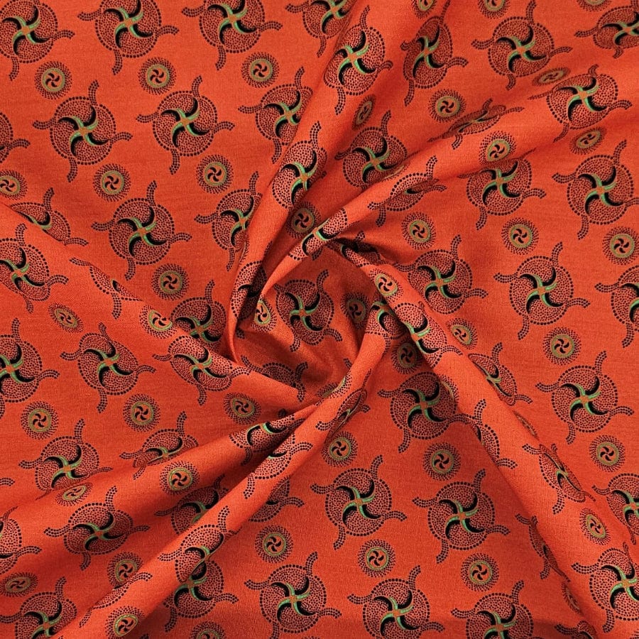 SHWE SHWE Dress Fabrics Orange Single Sided Shwe Shwe 150cm