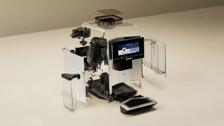 SIEMENS COFFEE MACHINE Siemens Fully Automatic Coffee Machine EQ900 Stainless steel TQ903R03 (7497503834201)