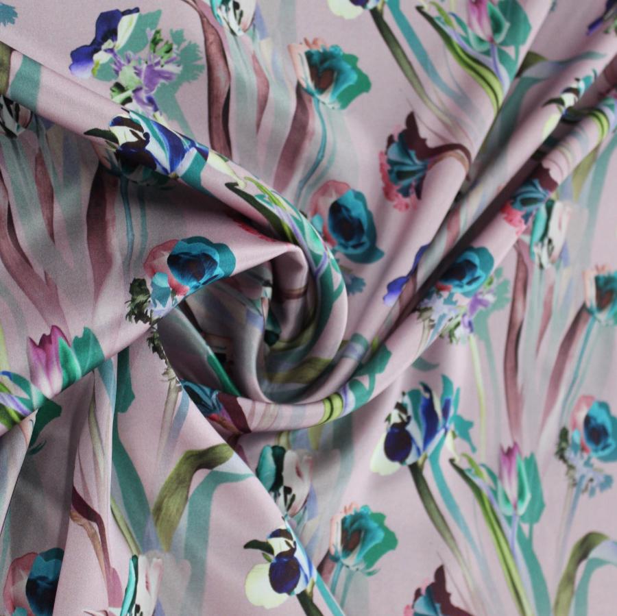 SILKY SATIN Dress Fabrics Floral Echo Belgravia Silk Satin 125cm (7822329741401)