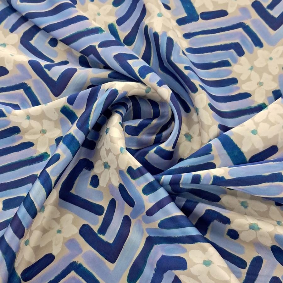 SILKY SATIN Dress Fabrics Flower Portraitj Belgravia Silk Satin 125cm (7822329741401)