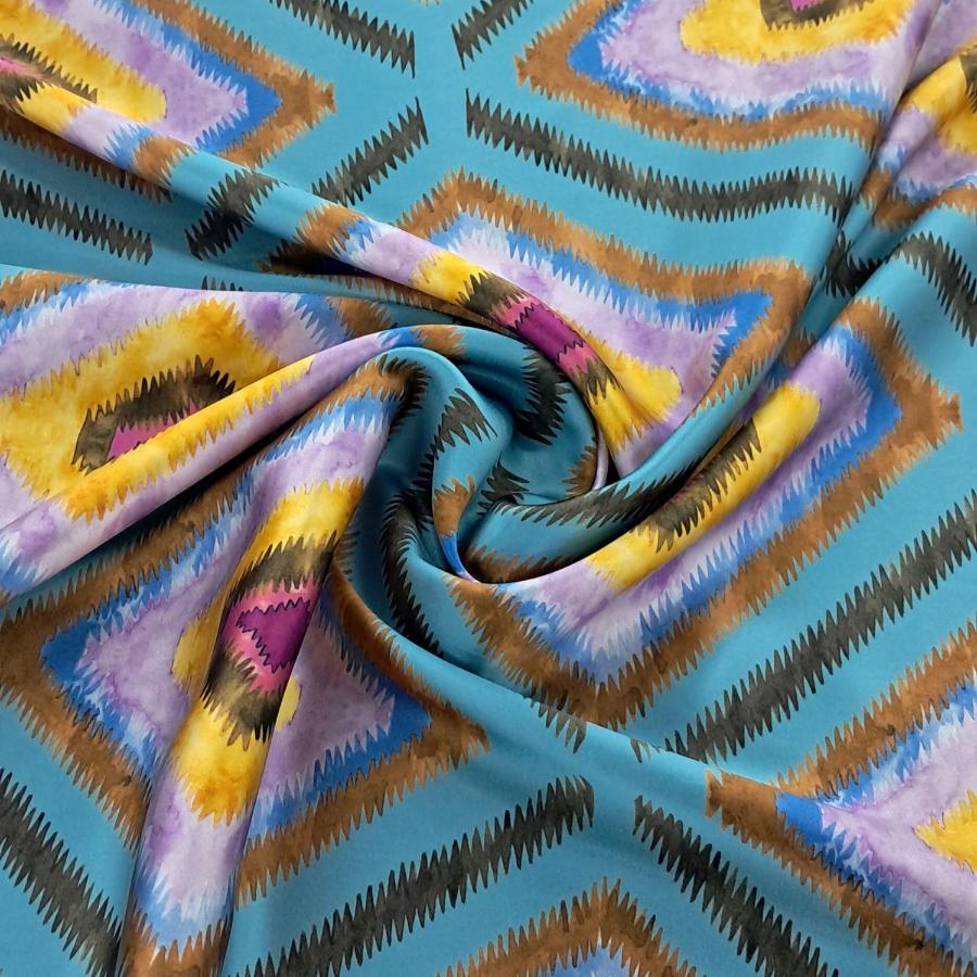 SILKY SATIN Dress Fabrics Geo Jewel Belgravia Silk Satin 125cm (7822329741401)