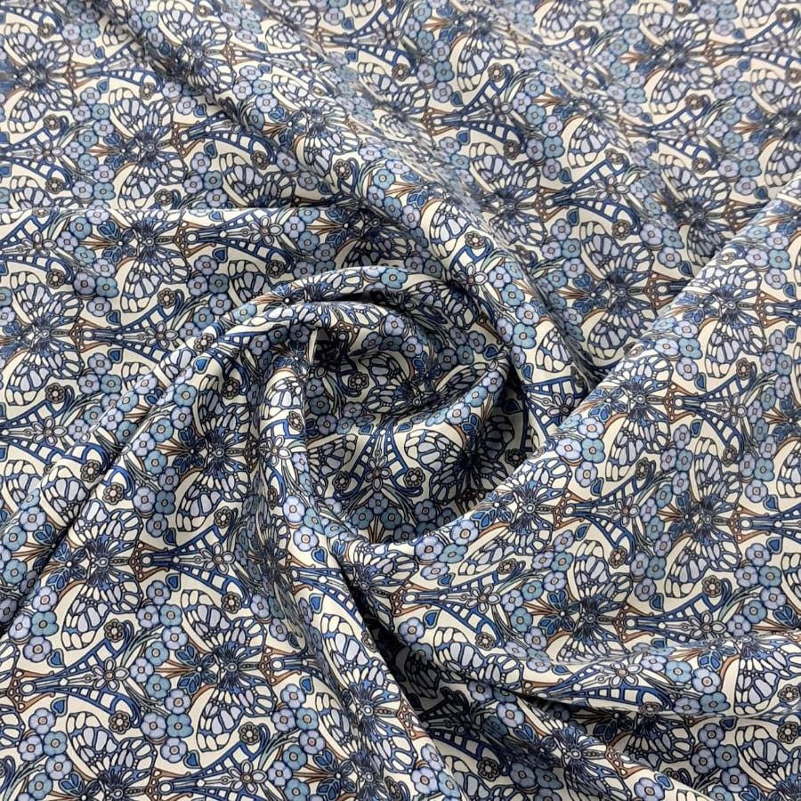 SILKY SATIN Dress Fabrics Morris Butterfly Belgravia Silk Satin 125cm (7822329741401)