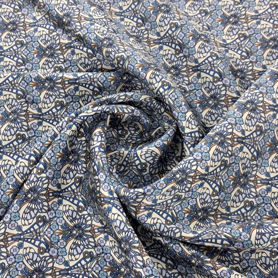 SILKY SATIN Dress Fabrics Morris Butterfly Belgravia Silk Satin 125cm (7822329741401)