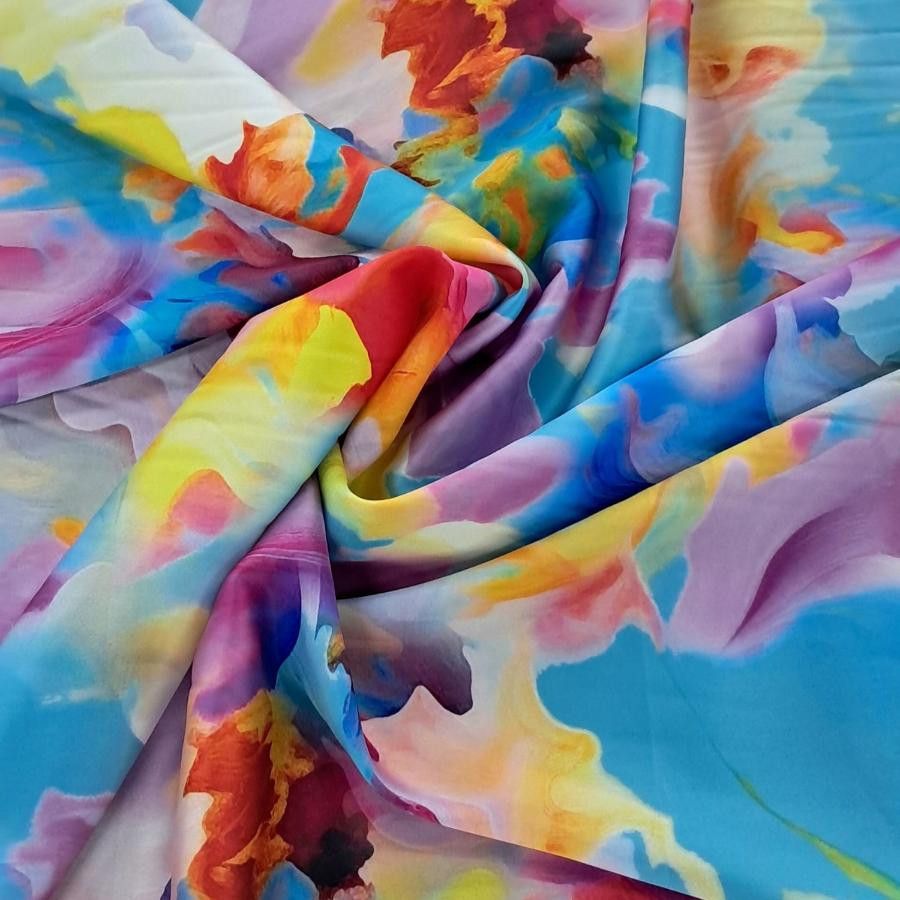 SILKY SATIN Dress Fabrics P3980/1 Armani Silk Digital 150cm