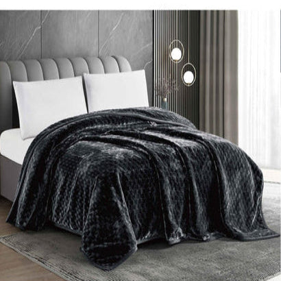 SIMON BAKER BEDSPREAD Simon Baker Victoria 2Ply Blanket 220x240 Grey