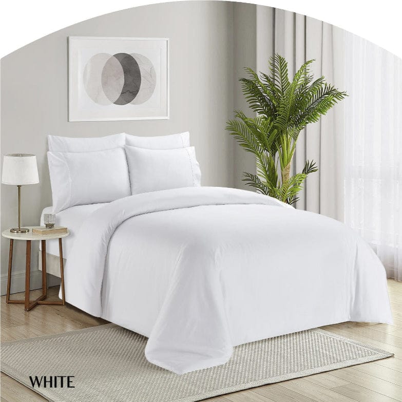 SIMON BAKER Duvet Cover Simon Baker Organic Bamboo Cotton White Duvet Cover Set (7895584047193)