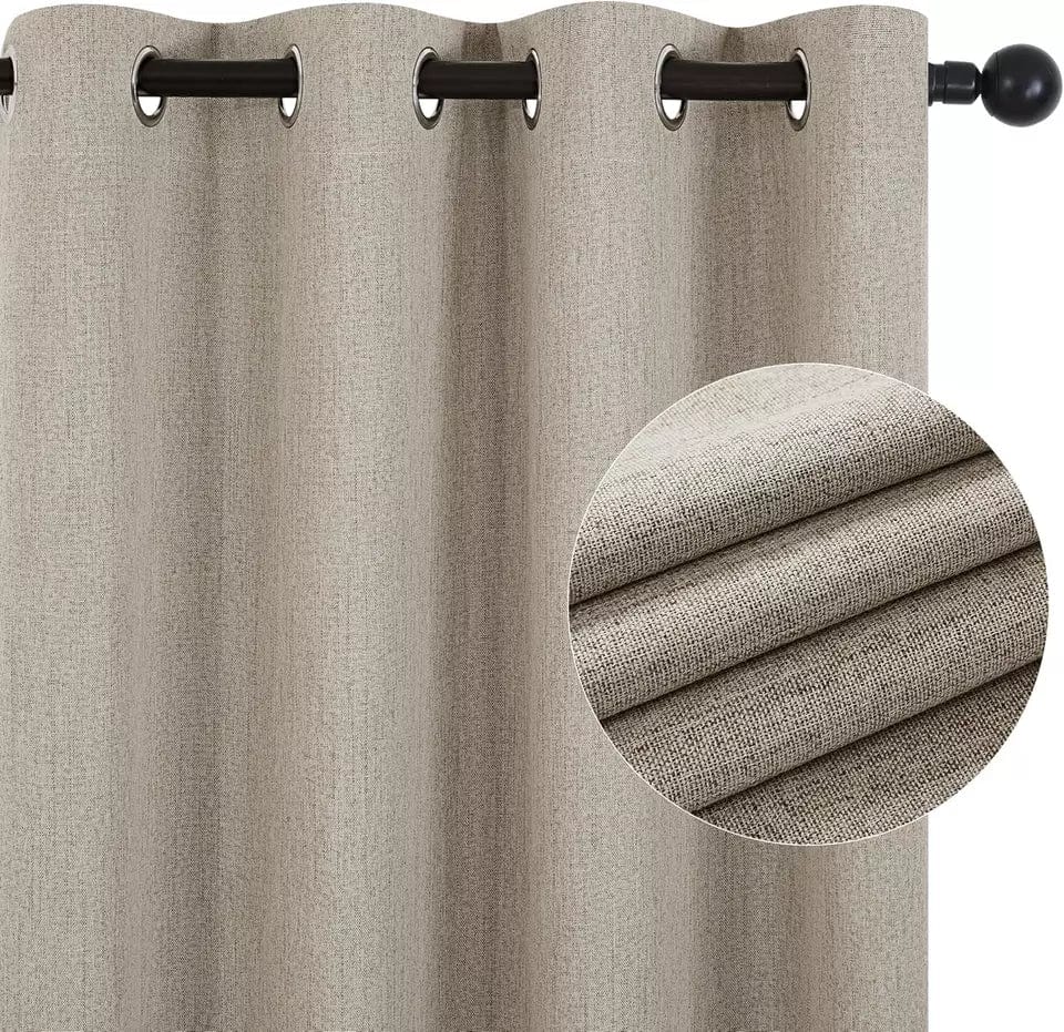 SIMON BAKER EYELET CURTAIN 230 X 220 CM SH Daloa Blockout Eyelet Curtain Ready Made Linen Extra Length RMET001EA2 (7808647987289)