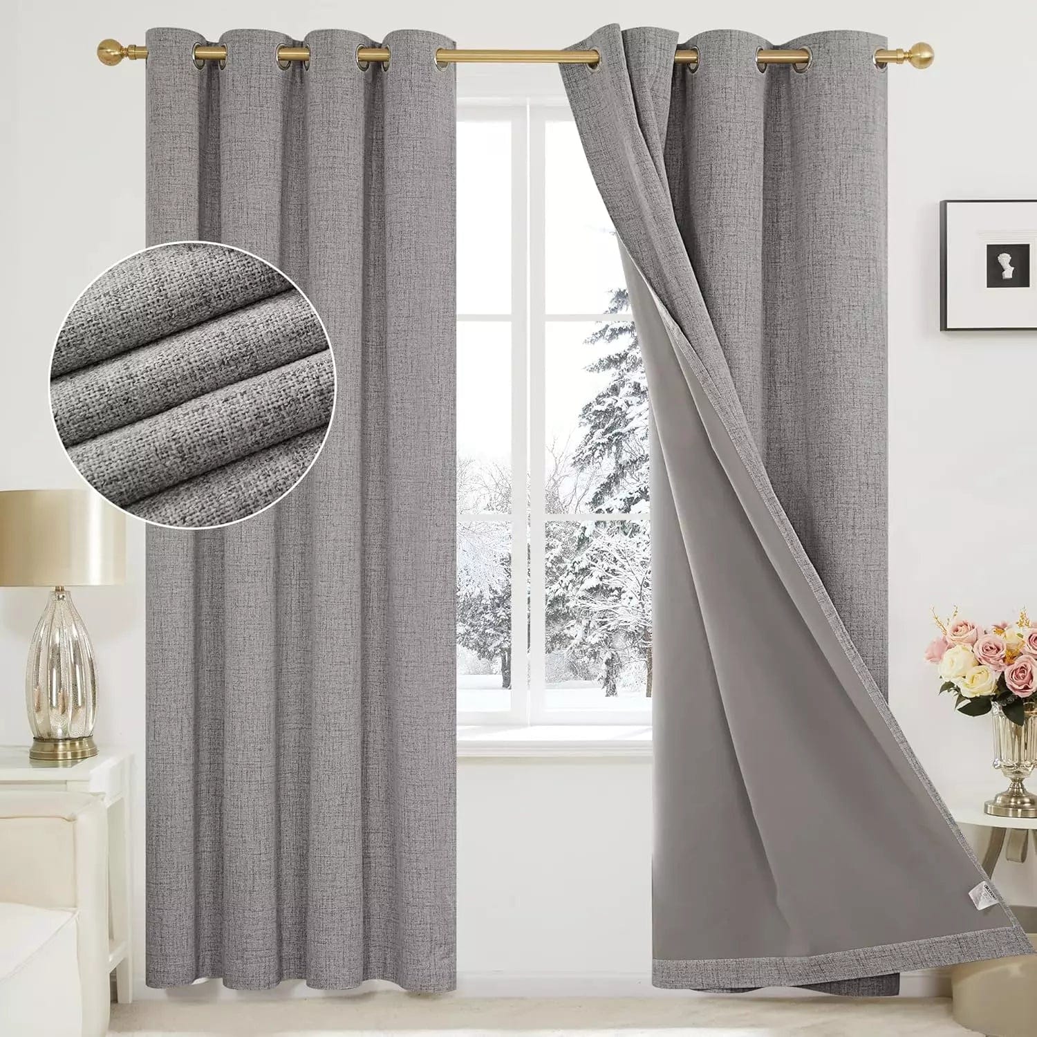 SIMON BAKER EYELET CURTAIN SH Daloa Blockout Eyelet Curtain Ready Made Coffee Extra Length RMET001EC2 (7808655720537)
