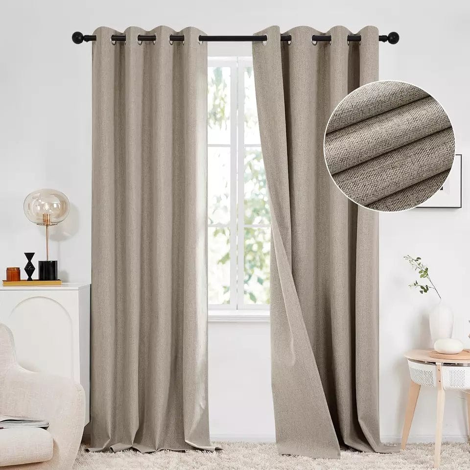 SIMON BAKER EYELET CURTAIN SH Daloa Blockout Eyelet Curtain Ready Made Linen Extra Length RMET001EA2 (7808647987289)