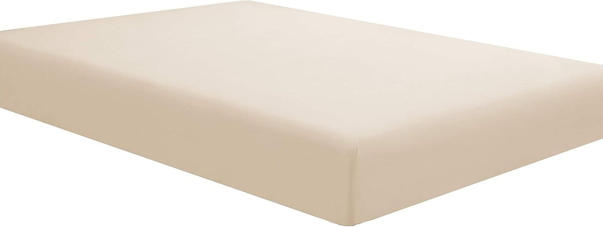 SIMON BAKER FITTED SHEET Simon Baker Stone 200 Thread Count Cotton Percale Fitted Sheet (7825495621721)