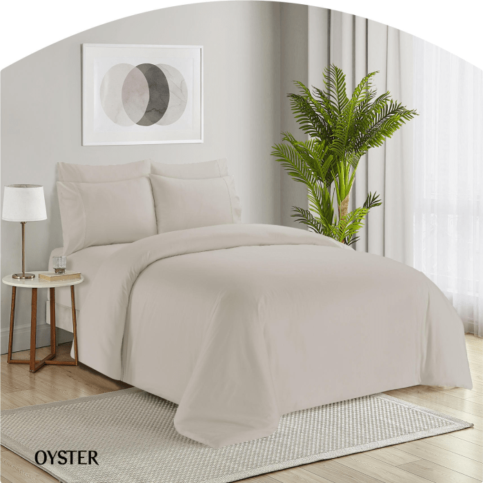 SIMON BAKER SHEET SET Queen Simon Baker Organic Bamboo Cotton Oyster 4 Piece Sheet Set (7895683661913)