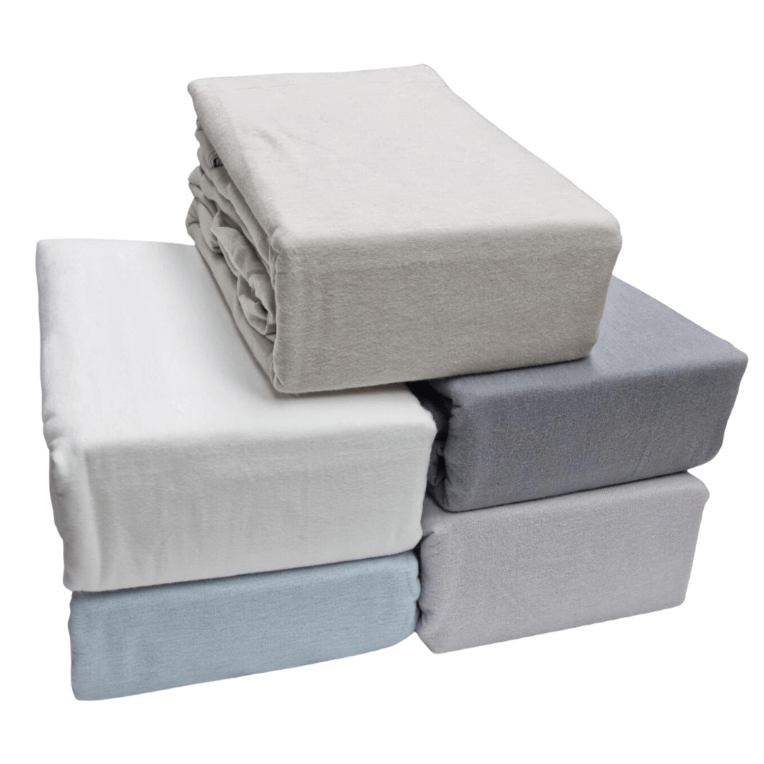 SIMON BAKER SHEET SET Simon Baker Cotton Flannel Winter Sheet Set White 4 Piece (6568669347929)