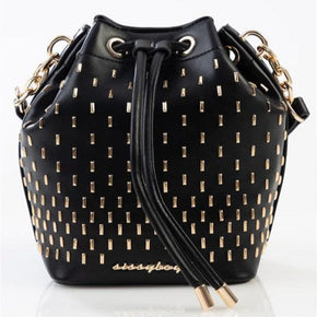 Sissy Boy Handbag Sissy Boy Adore Stud Drawstring Bucket Bag Black