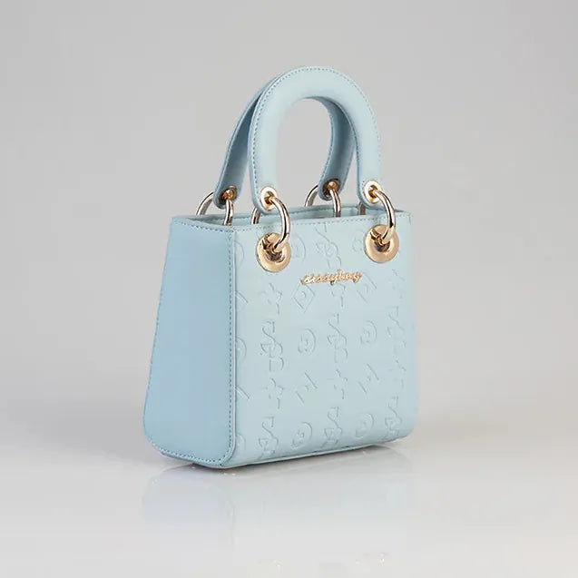Sissy Boy Handbag Sissy Boy Mini Debossed Love Tote Blue BG657