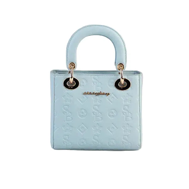 Sissy Boy Handbag Sissy Boy Mini Debossed Love Tote Blue BG657