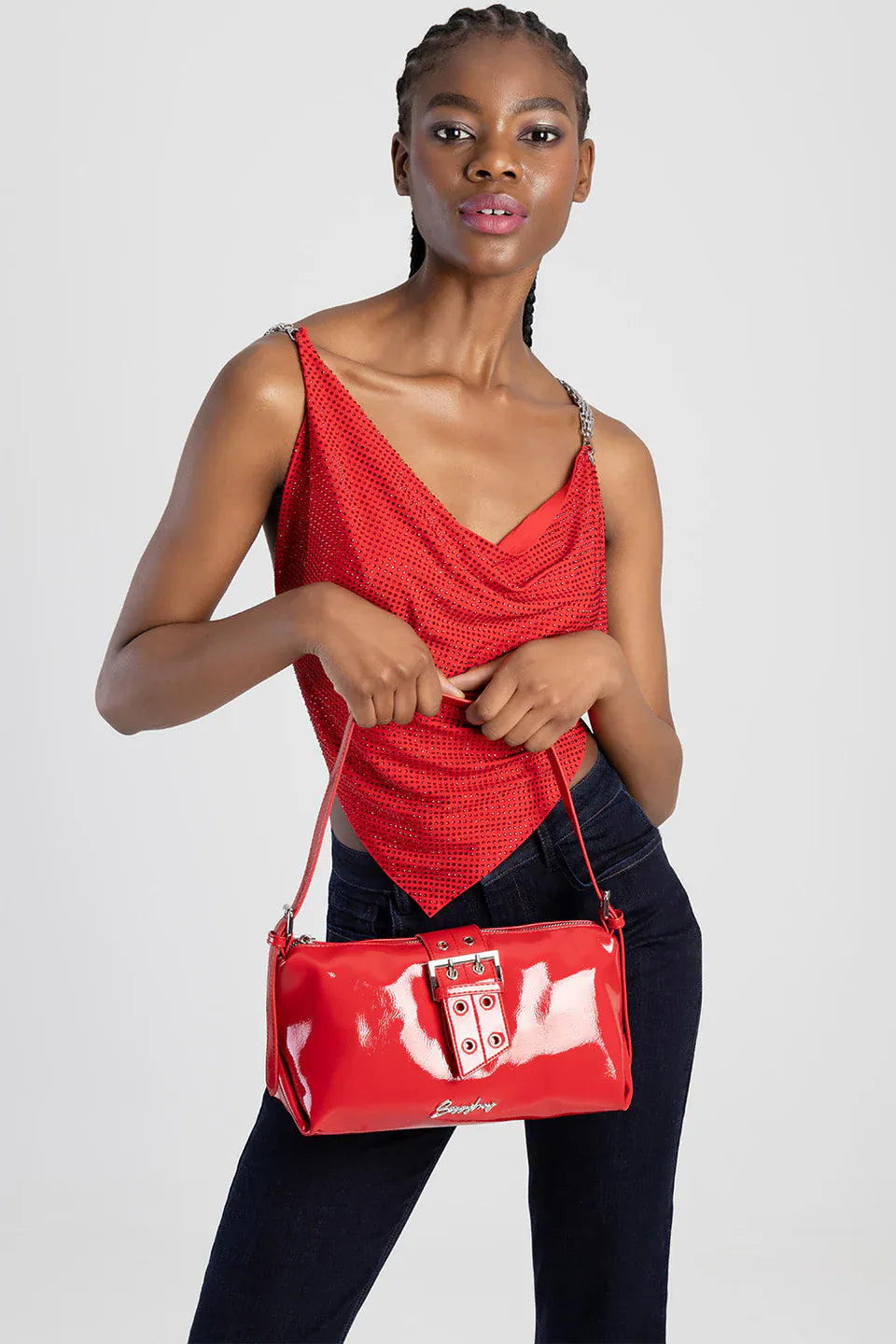 Sissy Boy Handbag Sissy Boy Shes Patent It Shoulder Bag BG756